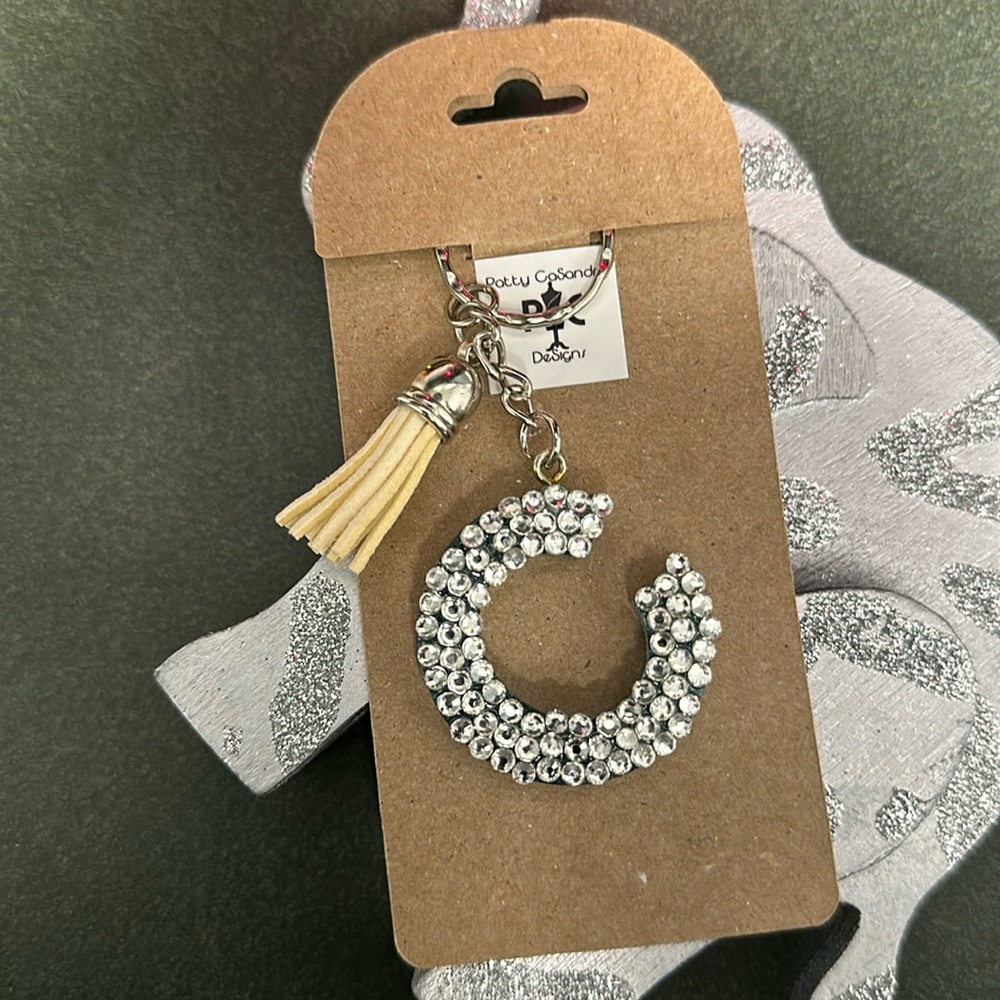 Keychain letter C bling